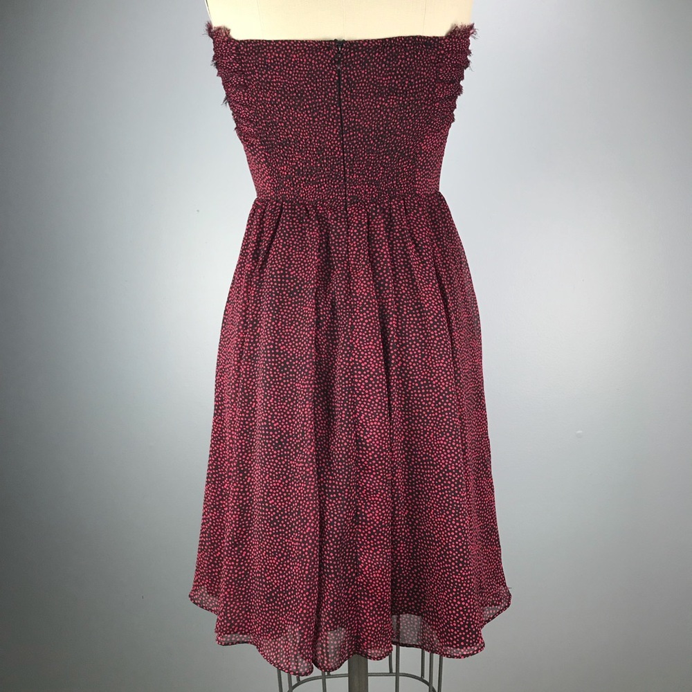MM Couture Red Dot Sweetheart Strapless Dress M - Picture 5 of 7